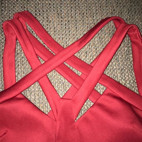 Dark red Charlotte Russe crop top - Picture 2 of 6